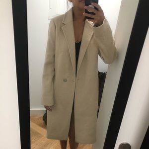 Cream Babaton Aritzia Stedman Peacoat XXS Jacket